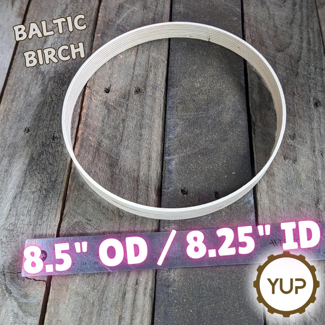 8.5" Baltic Birch Wood Donut Ring, 8.25" Center Hole, DIY Craft
