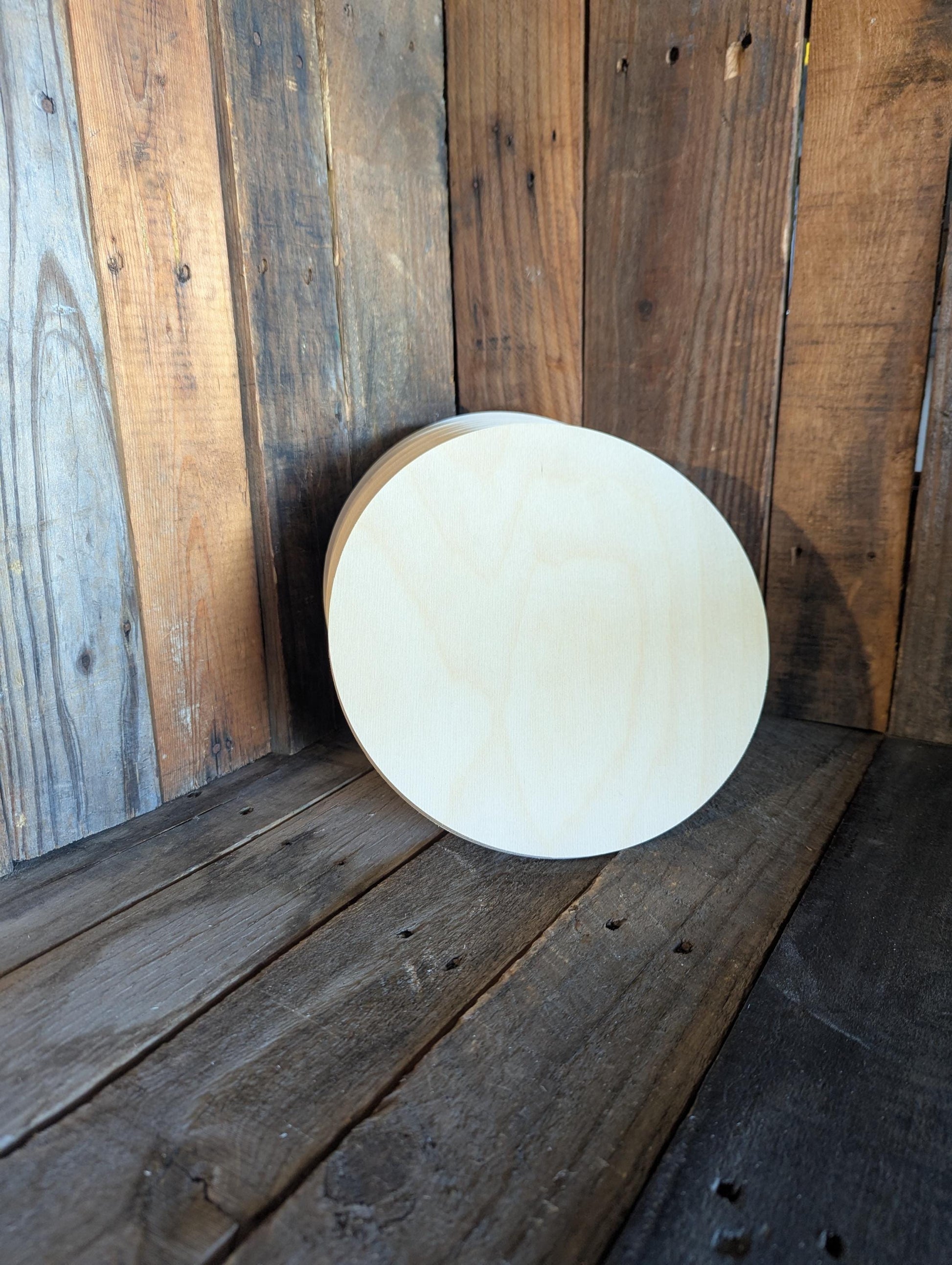 9.375" Baltic Birch Wood Circle, Unfinished Plaque, DIY Craft