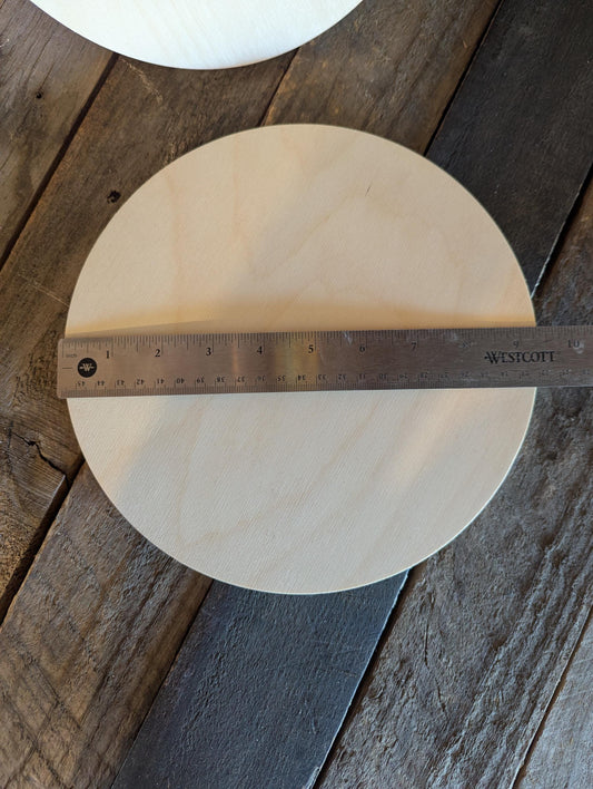 9.375" Baltic Birch Wood Circle, Unfinished Plaque, DIY Craft