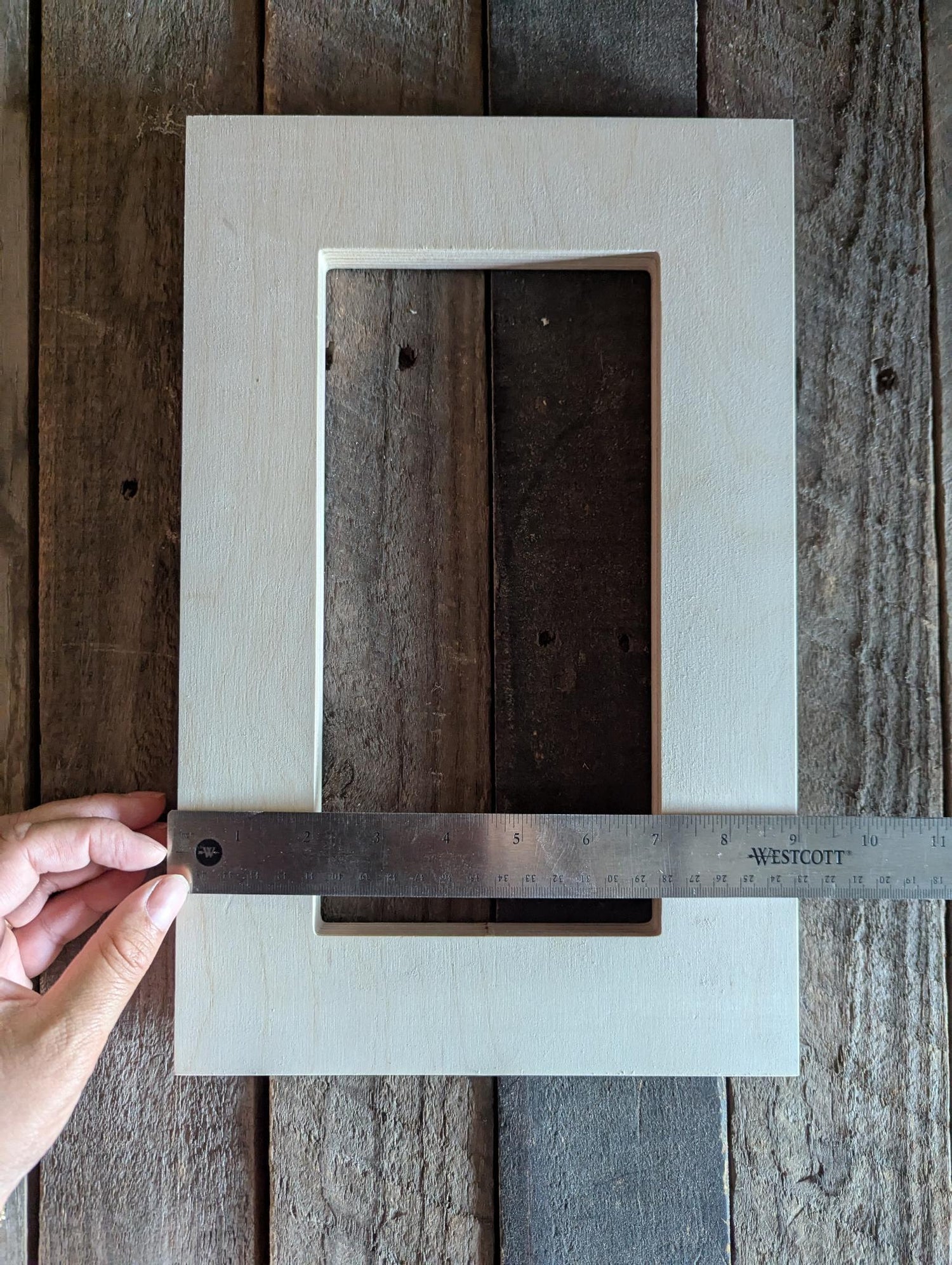 9 x 14" Baltic Birch Wood Frame, 5 x 10" Center, DIY Craft Shape