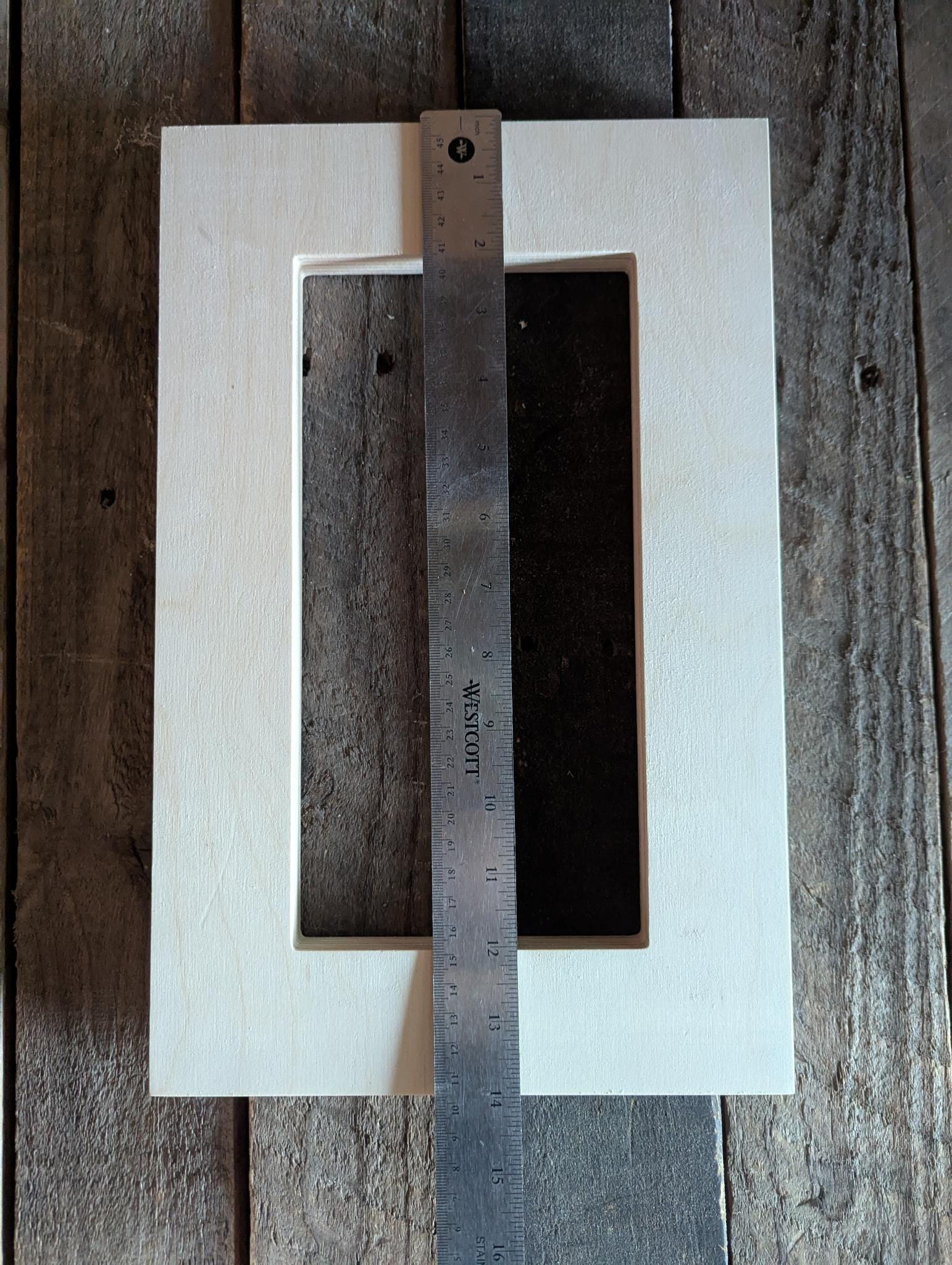 9 x 14" Baltic Birch Wood Frame, 5 x 10" Center, DIY Craft Shape