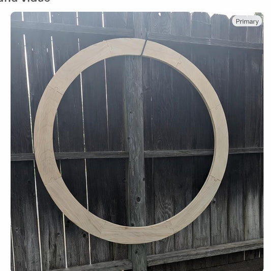 50" Baltic Birch Wood Ring, 42" Center Hole, Crafting Supplies (Puzzled Pieces)