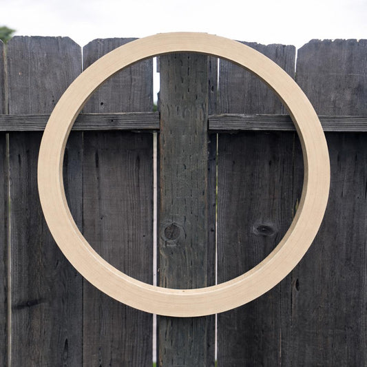 22" Baltic Birch Wood Circle Ring, 20" Center Hole, USA Made Craft Supply