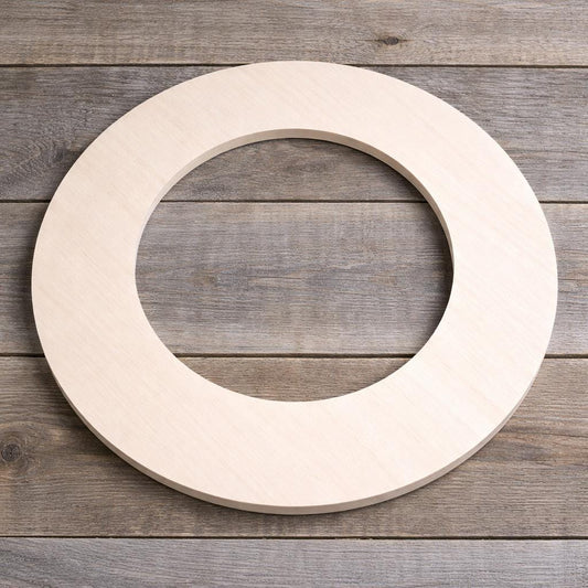 11" Baltic Birch Wood Circle Ring, 7" Center Hole, Craft Supply