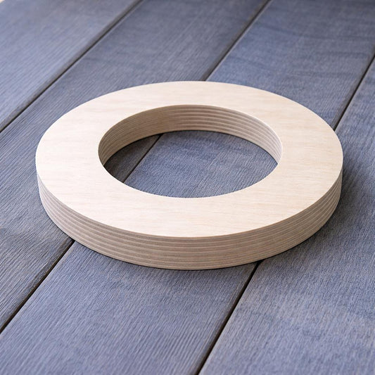 9" Baltic Birch Wood Ring, 4.5" Center Hole, Crafting Supplies