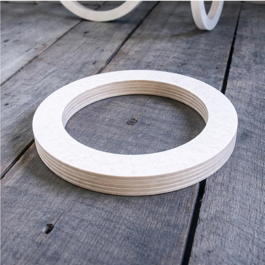 6.5" Baltic Birch Wood Donut Ring, 4.5" Center Hole, Unfinished Crafting Supplies