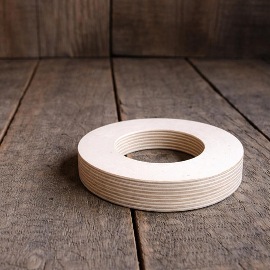 4" Baltic Birch Wooden Ring, 2.5" Center Hole, DIY Craft Circle