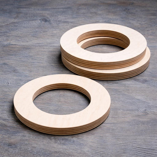 4.175" Wood Donut with 3.80" hole , BALTIC BIRCH - Wooden Circles, Blank Circles Circular, Ring Shape