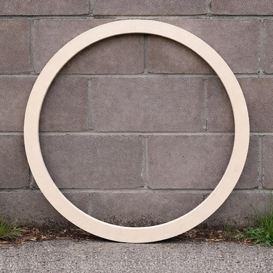 19" Baltic Birch Donut Ring, 17" Center Hole, Unfinished Wooden Circle Craft Supply