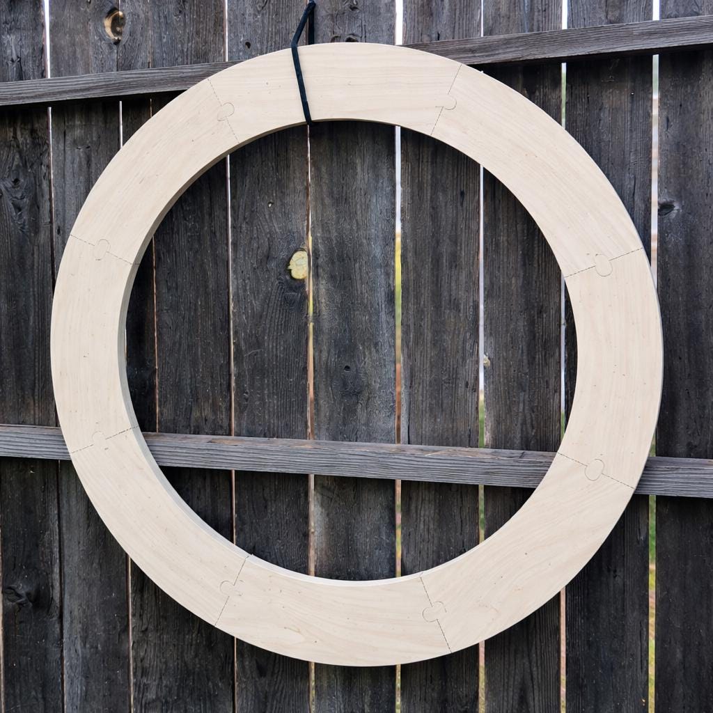 40" Baltic Birch Wood Donut Ring, 26" Center Hole, Crafting Base