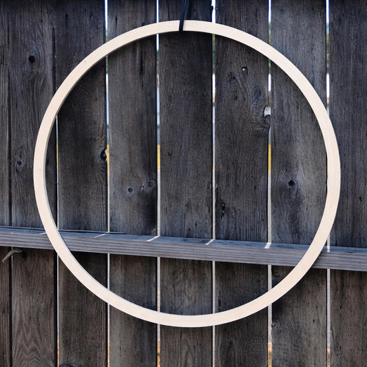 28" Baltic Birch Wood Circle Ring, 27.25" Center Hole, USA Made Craft Supply