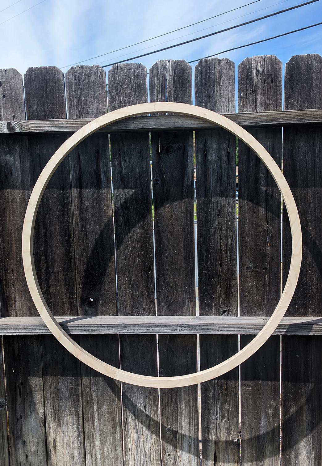 36 3/8" Baltic Birch Wood Donut Ring, 31 5/8" Center Hole, Craft Supplies