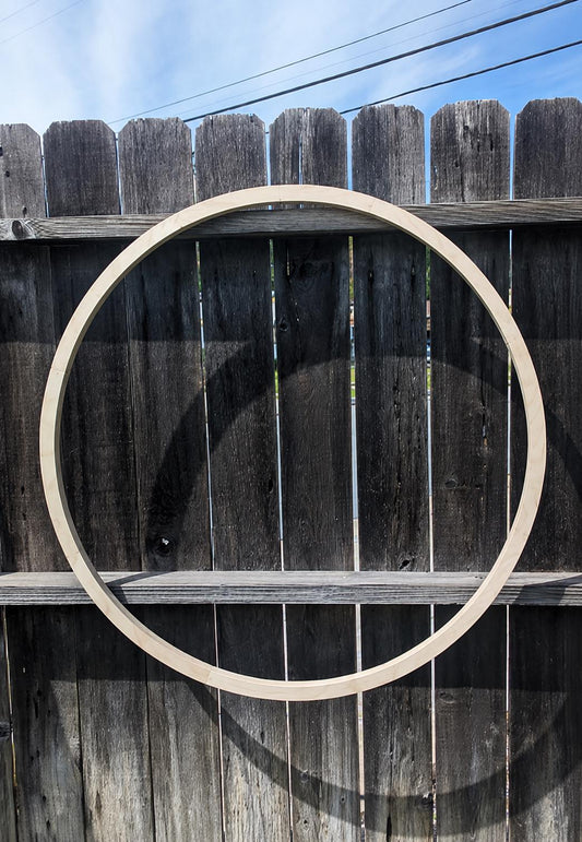 36 3/8" Baltic Birch Wood Donut Ring, 31 5/8" Center Hole, Craft Supplies