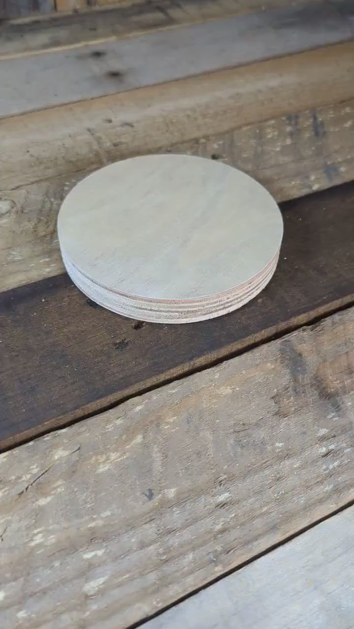 5" Baltic Birch Wood Circle, DIY Crafting Plaque