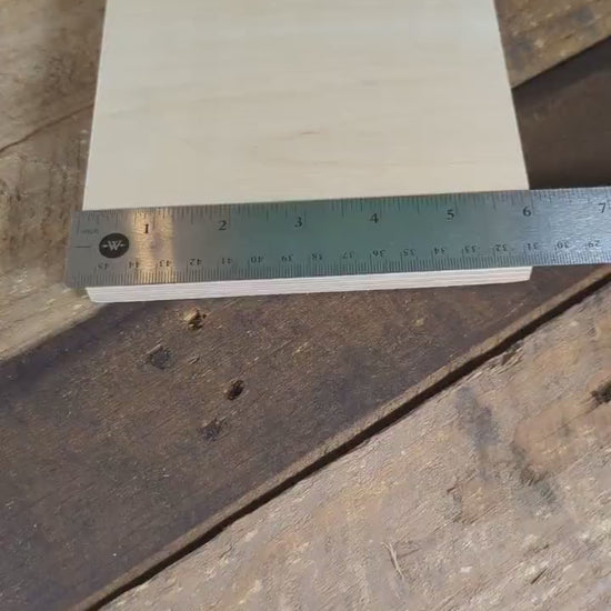 6" Baltic Birch Wood Square, Unfinished Craft Plaque