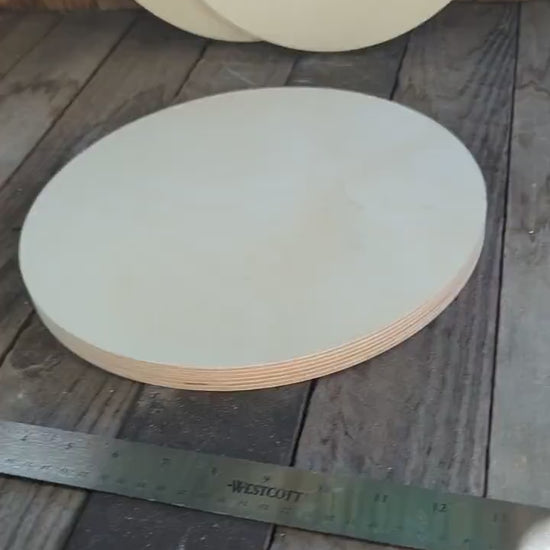 11.25" Baltic Birch Wood Circle, Unfinished Plaque, DIY Craft Supply