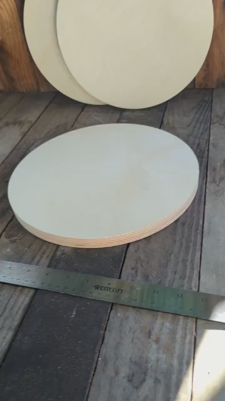 11.25" Baltic Birch Wood Circle, Unfinished Plaque, DIY Craft Supply