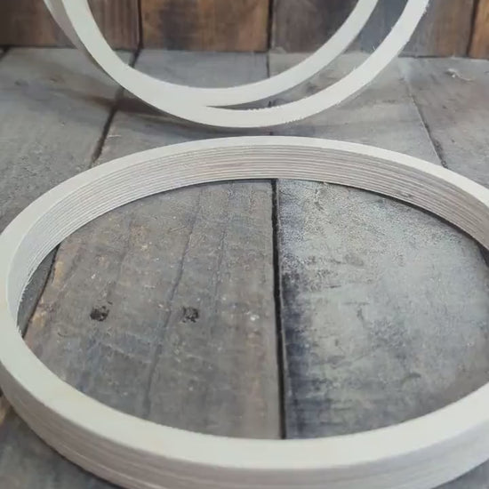 8" Baltic Birch Wood Donut Ring, 7.25" Center Hole, Craft Circle