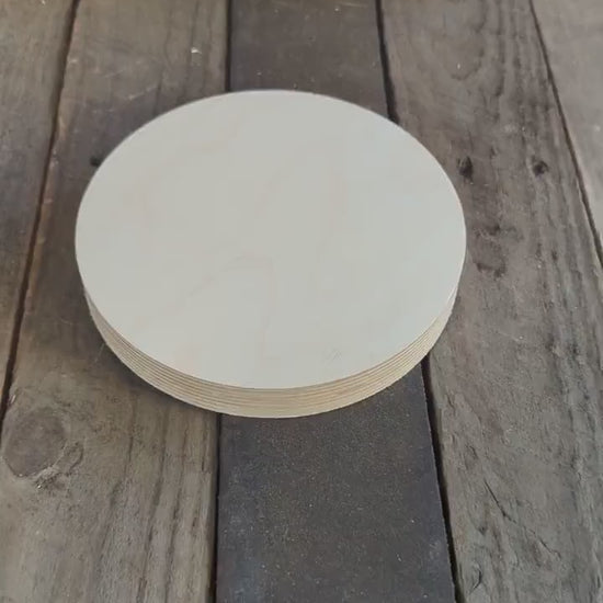 6.75" Baltic Birch Wood Circle, Unfinished Craft Plaque