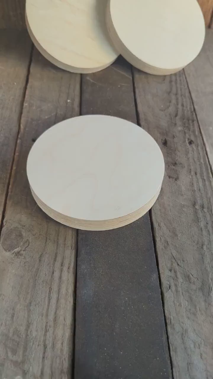 6.75" Baltic Birch Wood Circle, Unfinished Craft Plaque