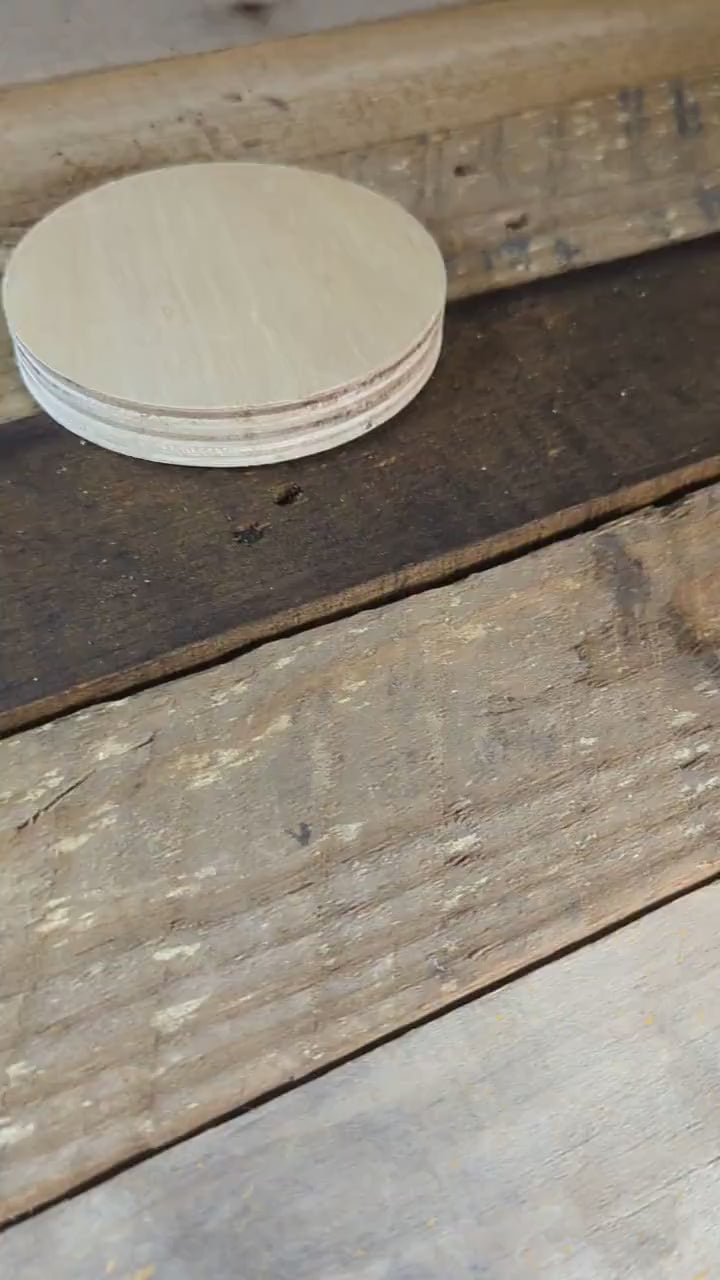 4.5" Baltic Birch Wood Circle, Unfinished DIY Crafting Supply