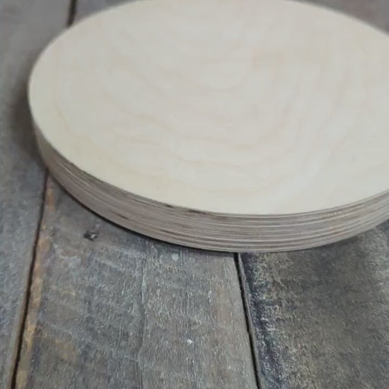 8.75" Baltic Birch Wood Circle, Unfinished DIY Craft Plaque