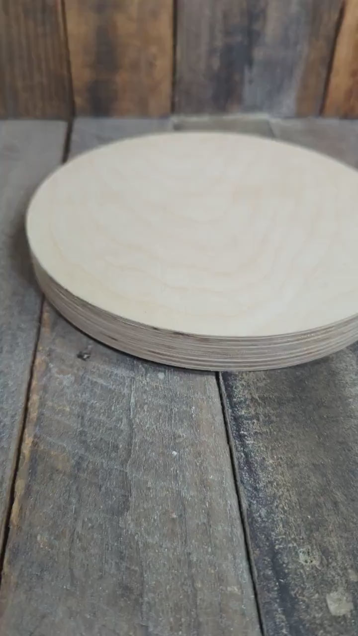 8.75" Baltic Birch Wood Circle, Unfinished DIY Craft Plaque