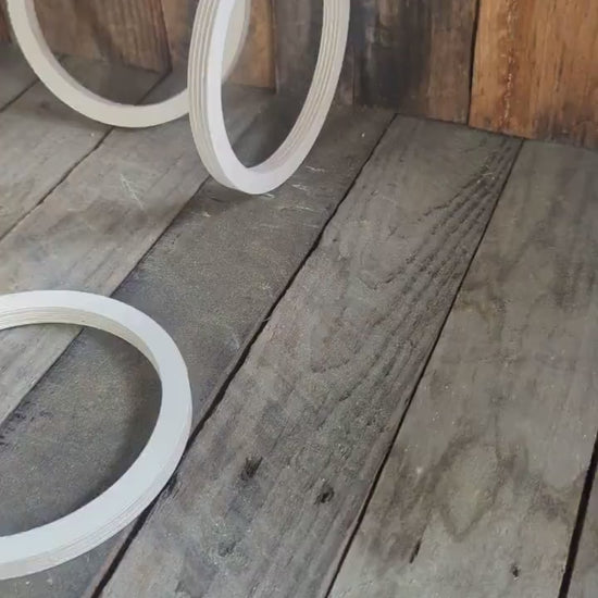 6.5" Baltic Birch Wood Donut, 5.5" Center Hole, DIY Crafting Supplies