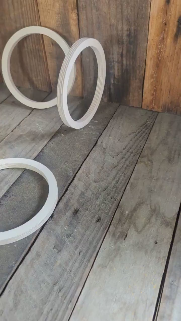 6.5" Baltic Birch Wood Donut, 5.5" Center Hole, DIY Crafting Supplies