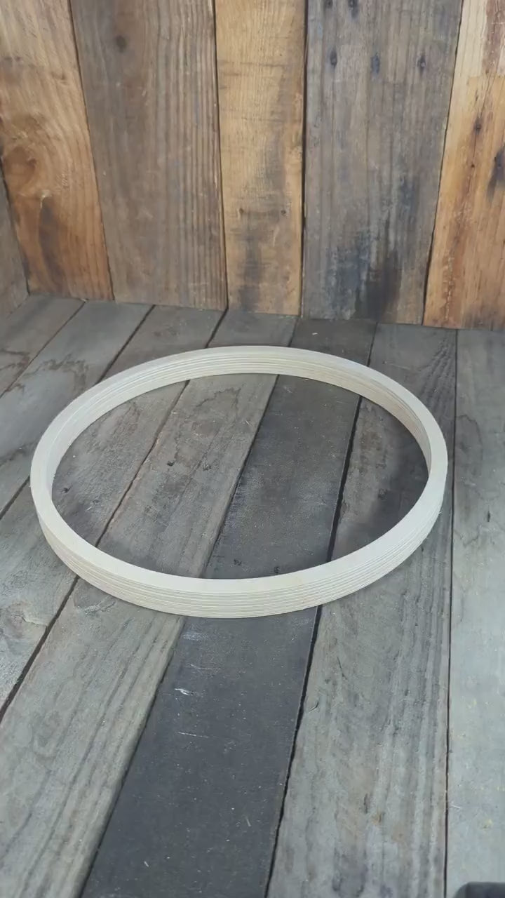 13.5" Baltic Birch Wood Circle, 12.5" Center Hole, DIY Craft Supply