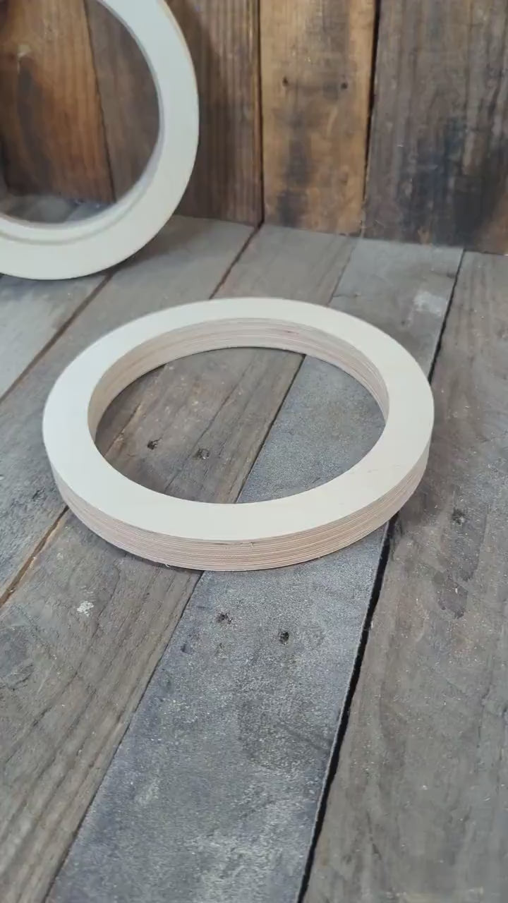 9" Baltic Birch Wood Donut Ring, 7" Center Hole, Craft Supply