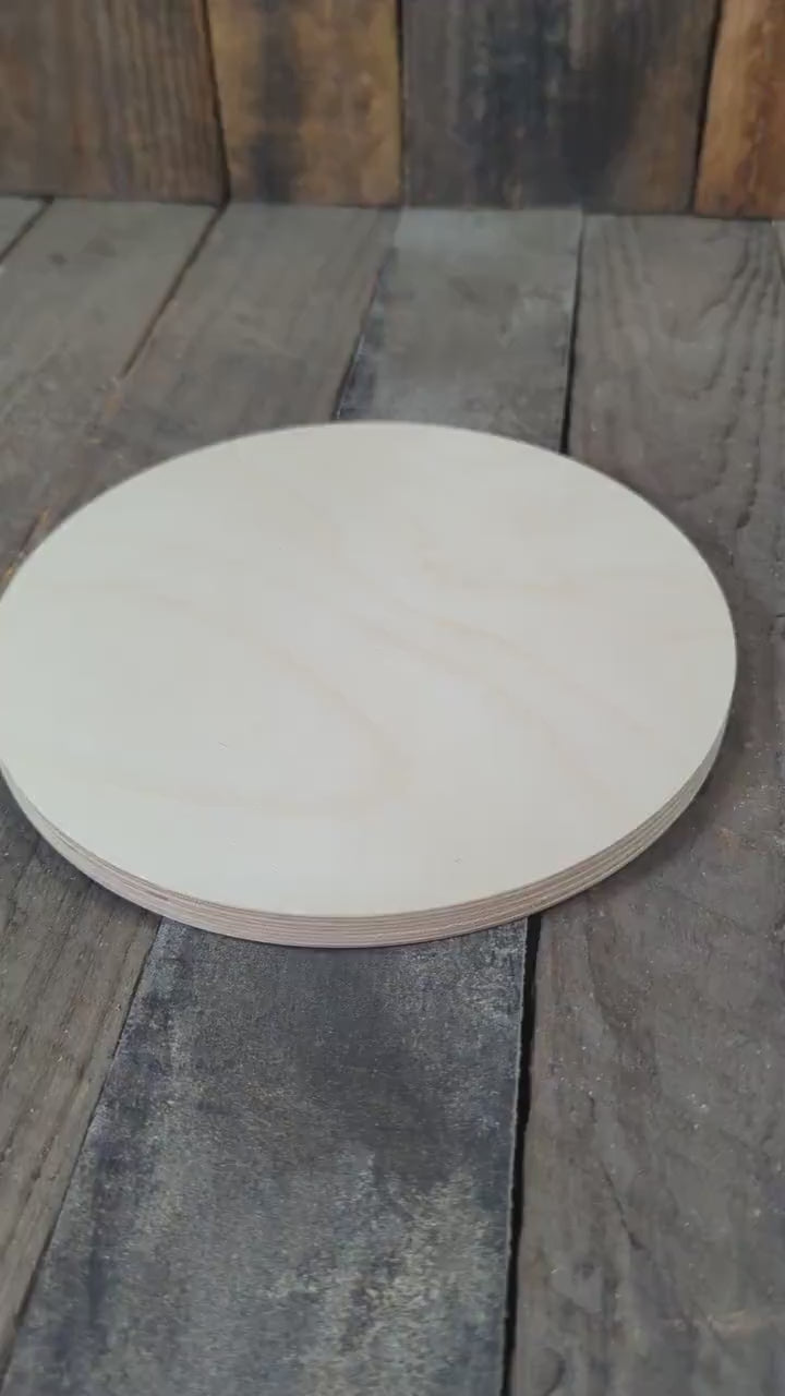 8.25" Baltic Birch Wood Circle, Unfinished Wooden Plaque, DIY Craft Supply