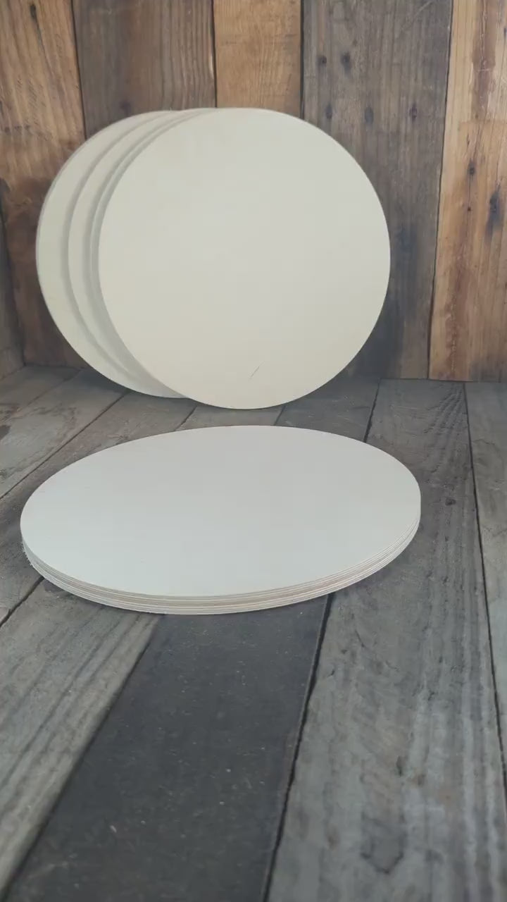 11" Baltic Birch Wood Circle, Unfinished Plaque, DIY Craft Supply