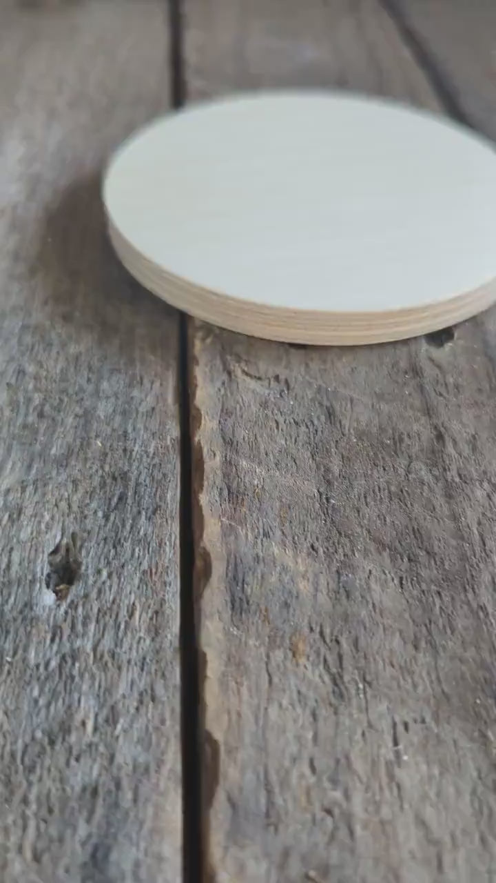 4.25" Baltic Birch Wood Circle, Unfinished Wooden Plaque