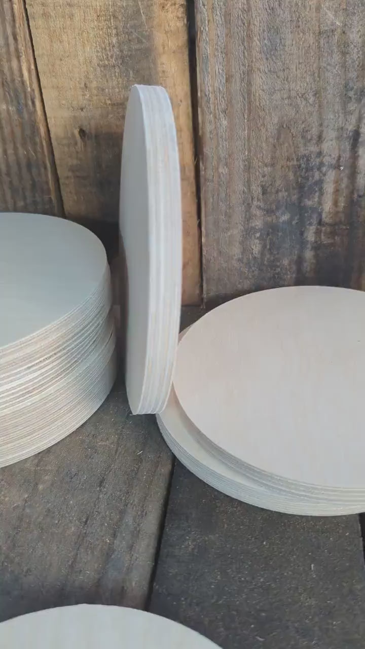 6.25" Baltic Birch Wood Circle, Unfinished Plaque, DIY Craft Supply