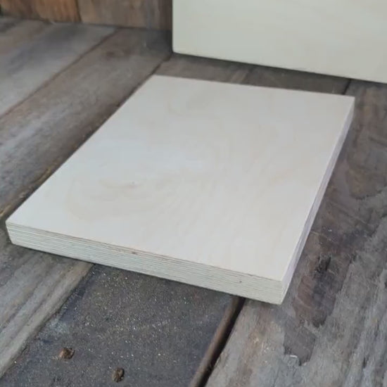 8 x 6" Baltic Birch Wood Plaque, Unfinished Rectangle Sign Board