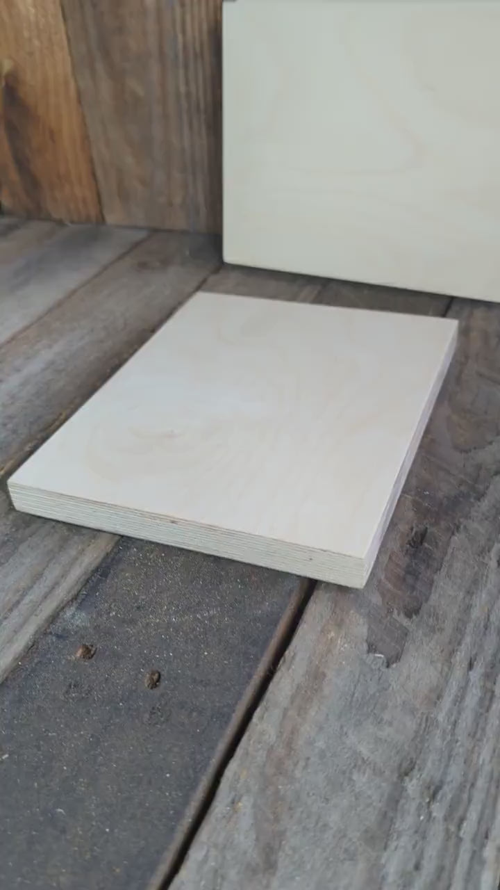 8 x 6" Baltic Birch Wood Plaque, Unfinished Rectangle Sign Board