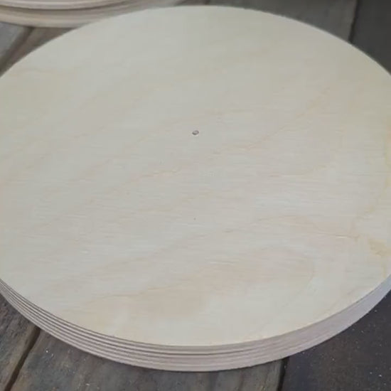 8" Baltic Birch Wood Donut Ring, 1/8" (.125") Center Hole, Craft Wood Circle