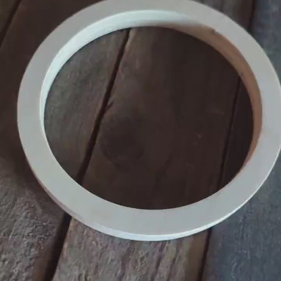 7" Baltic Birch Wood Donut Disc, 5.75" Center Hole, Unfinished Wood Circles