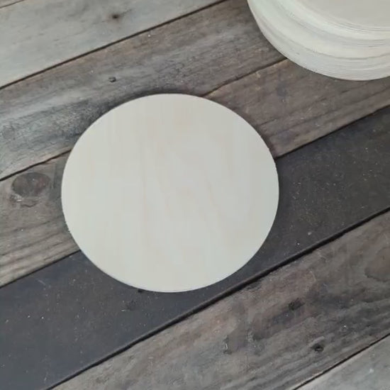 7.25" Baltic Birch Wood Circle, DIY Craft Supplies