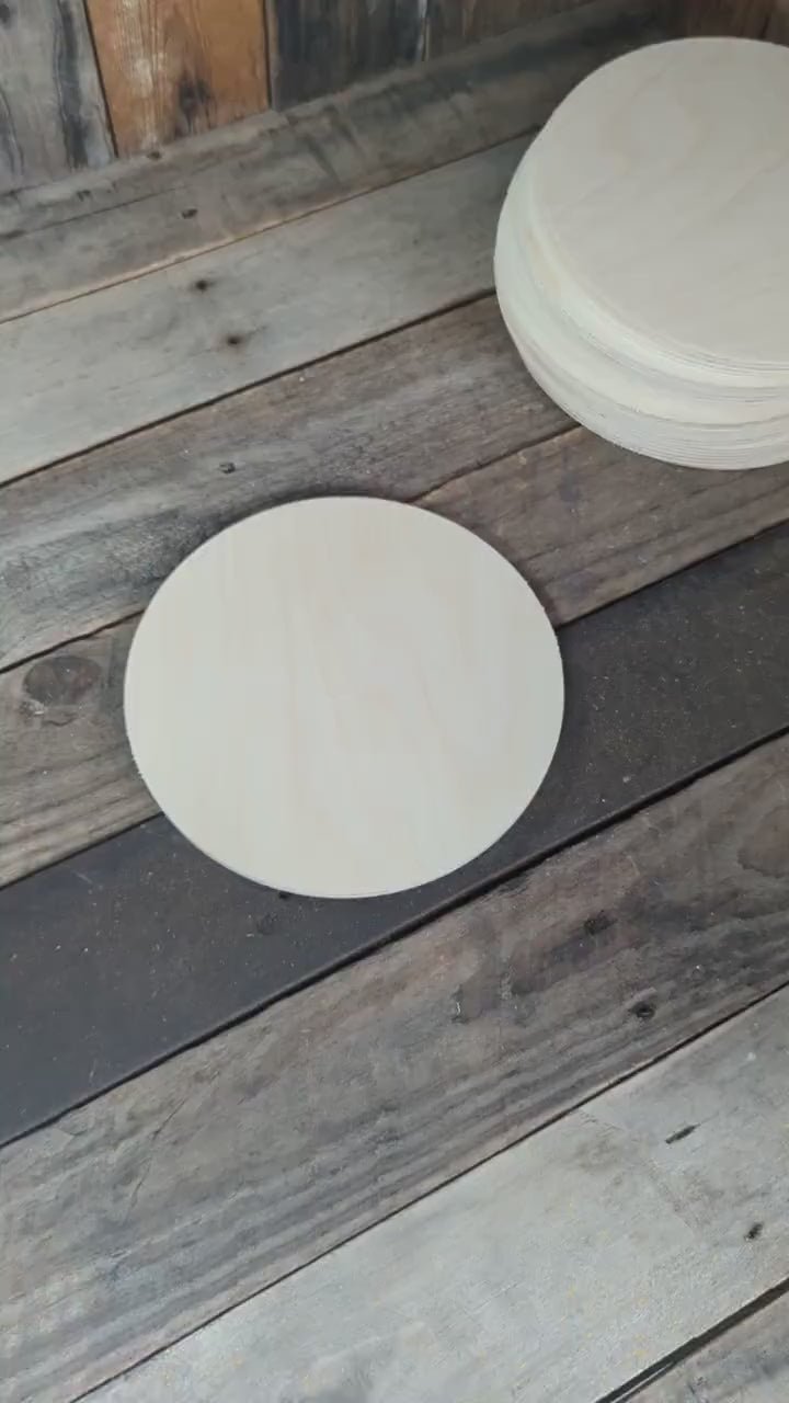 7.25" Baltic Birch Wood Circle, DIY Craft Supplies