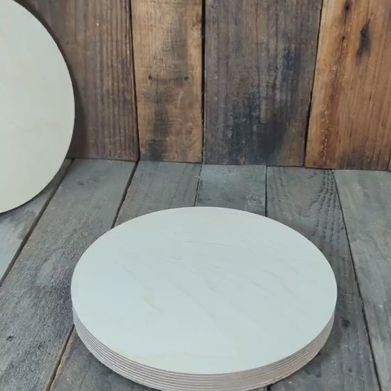 9.75" Baltic Birch Wood Circle, Craft DIY Blank Plaque