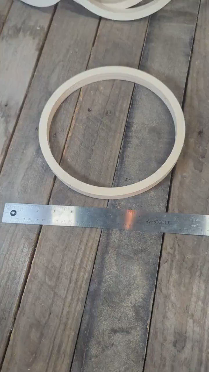 9" Baltic Birch Wood Donut Ring, 8" Center Hole, DIY Craft