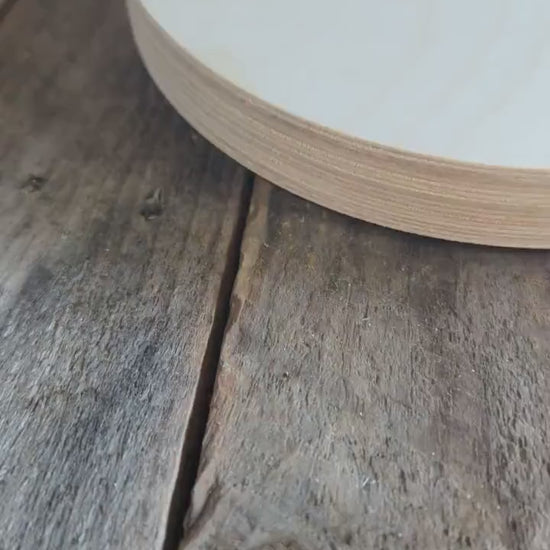 8" Baltic Birch Wood Donut Ring, 1" Center Hole, Craft Supply
