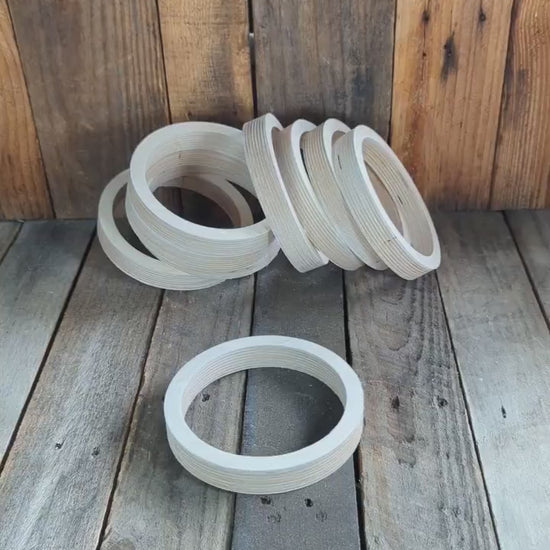 6" Baltic Birch Wood Donut, 5" Center Hole, Ring Shape, DIY Crafting Supplies