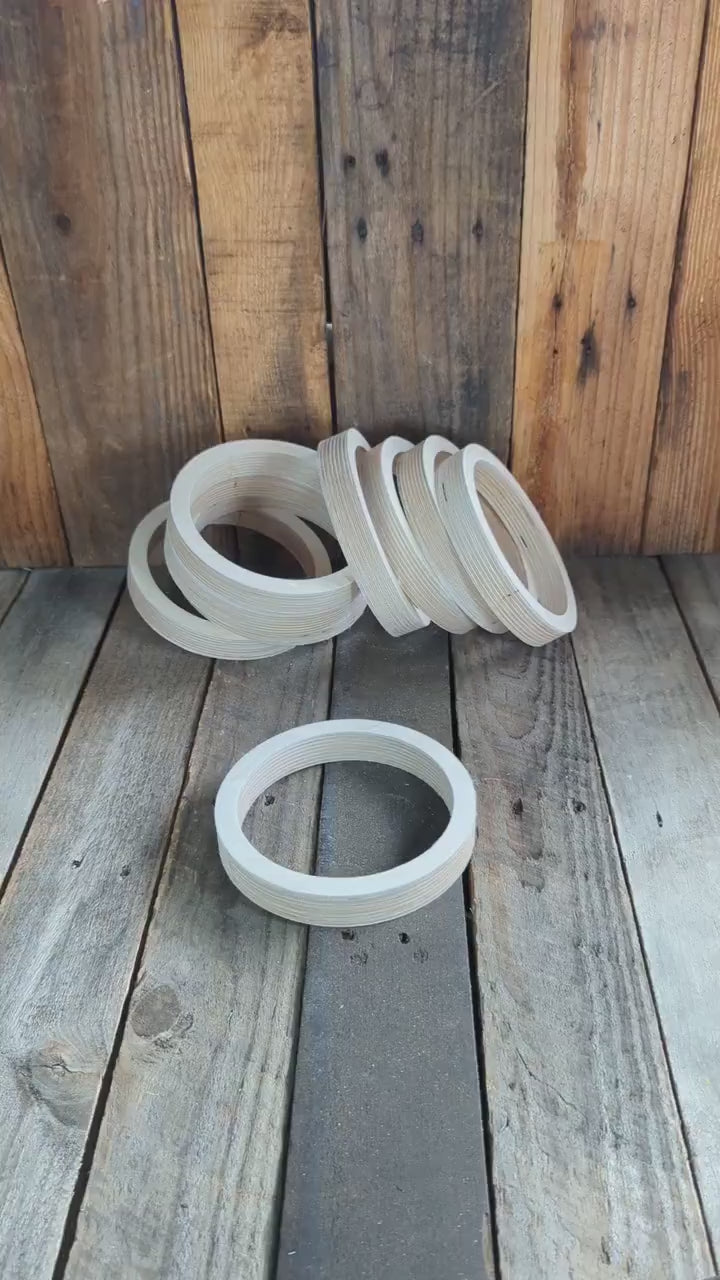 6" Baltic Birch Wood Donut, 5" Center Hole, Ring Shape, DIY Crafting Supplies