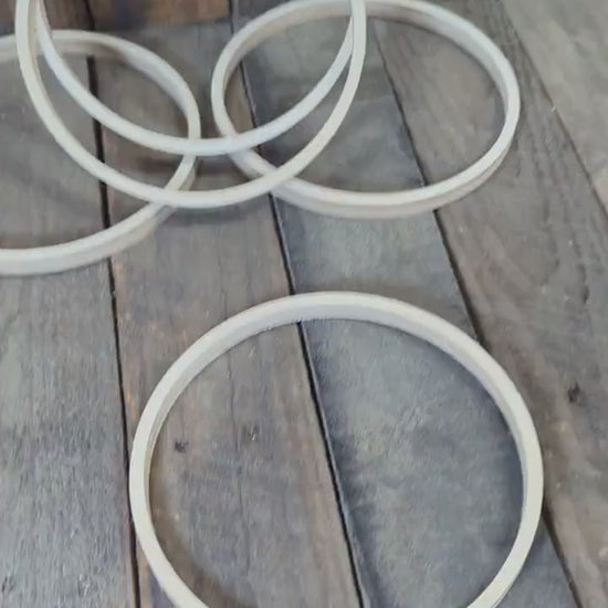 7" Baltic Birch Wood Circle, 6.5" Center Hole, Unfinished Wooden Circles