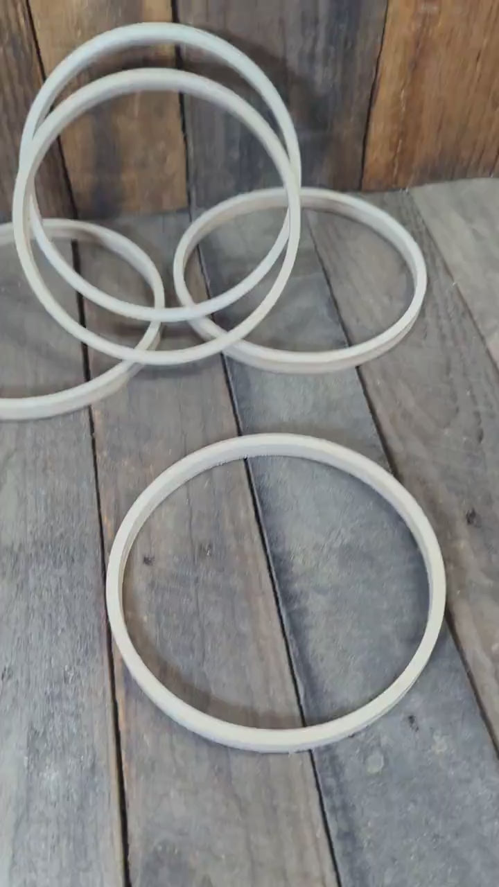 7" Baltic Birch Wood Circle, 6.5" Center Hole, Unfinished Wooden Circles