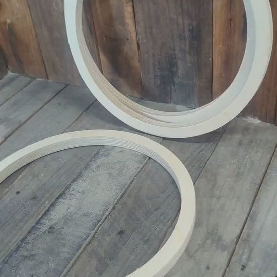 13" Baltic Birch Wood Circle, 11" Center Hole, Unfinished DIY Craft
