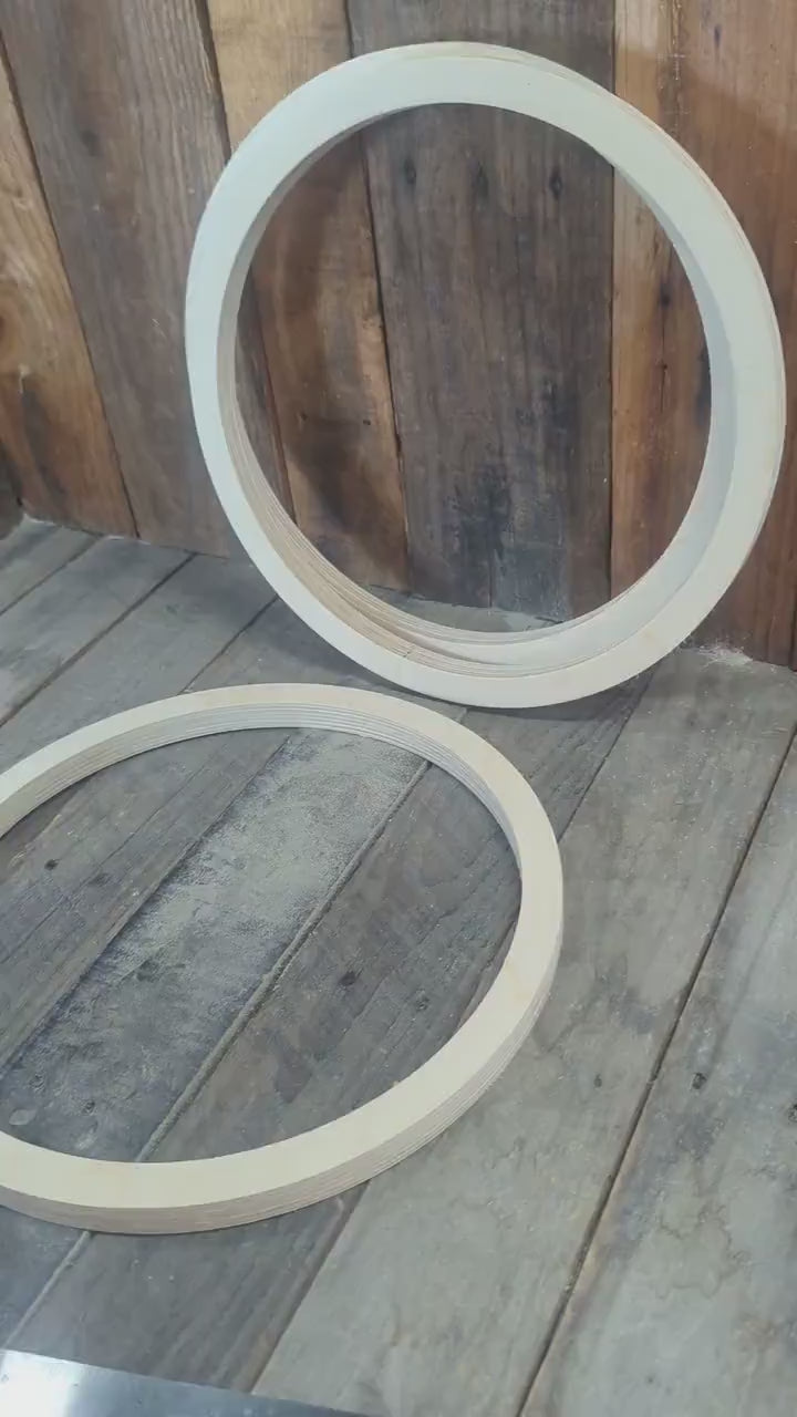 13" Baltic Birch Wood Circle, 11" Center Hole, Unfinished DIY Craft